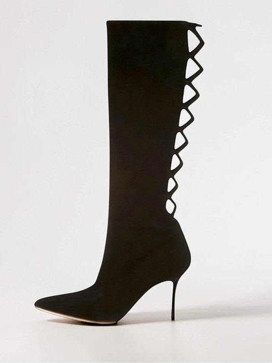 Manolo Blahnik Shoes - Manolo Blahnik Black Suede Knee High
Stiletto Boots Size EU 38 US 8